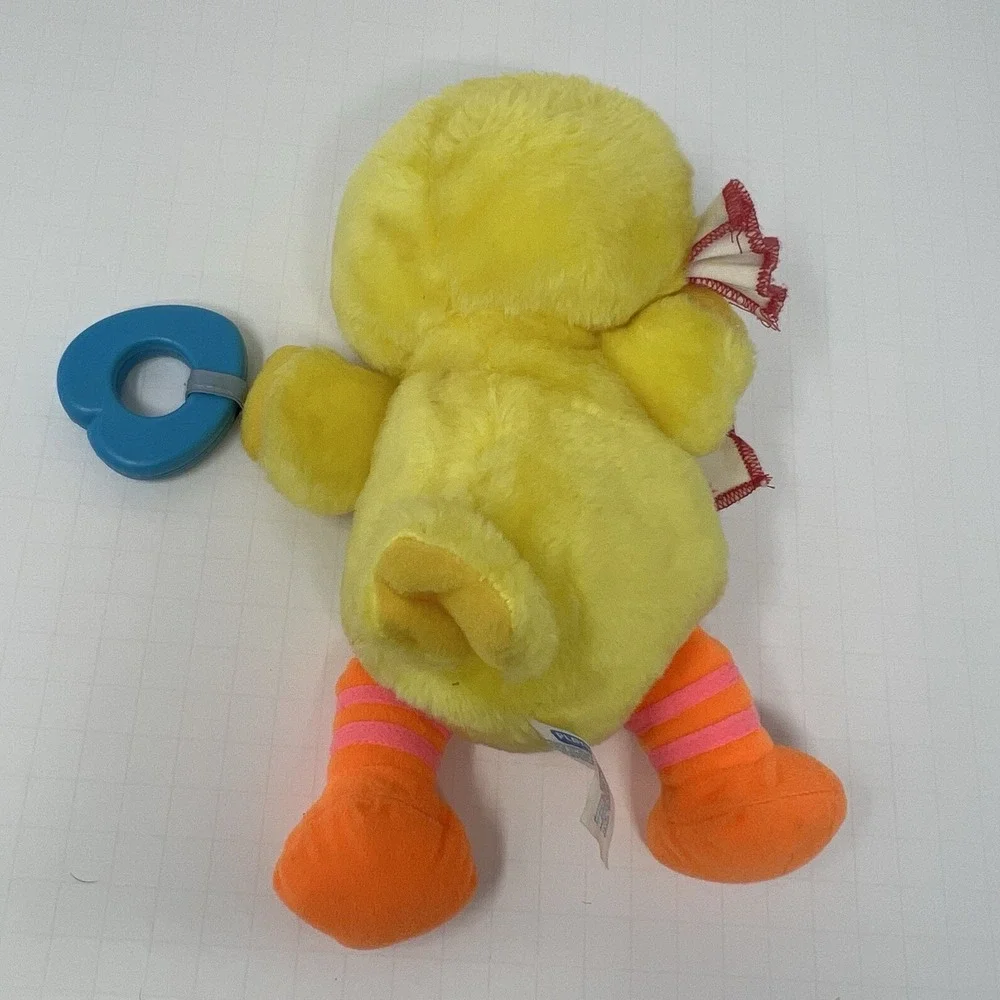 Playskool Sesame Street Big Bird Baby Sensory Rattle Plush Toy 1988 Vintage 8